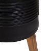 Kate and Laurel Gavri Round Metal Freestanding Planter, 11.25" Diameter, Black - 3 of 4