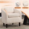 HOMEFUN Modern Corduroy Upholstered Accent Chair with Wooden Legs - 2 of 4
