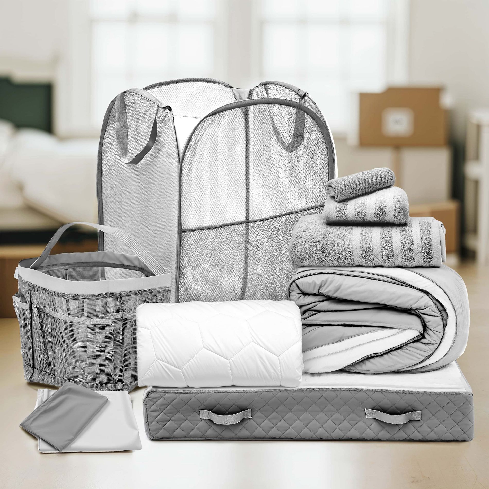 Nestl Back to College Kit, Twin XL Bed in a Bag with College Dorm Bedding, Twin XL Comforter Sets, College Dorm Room Essentials