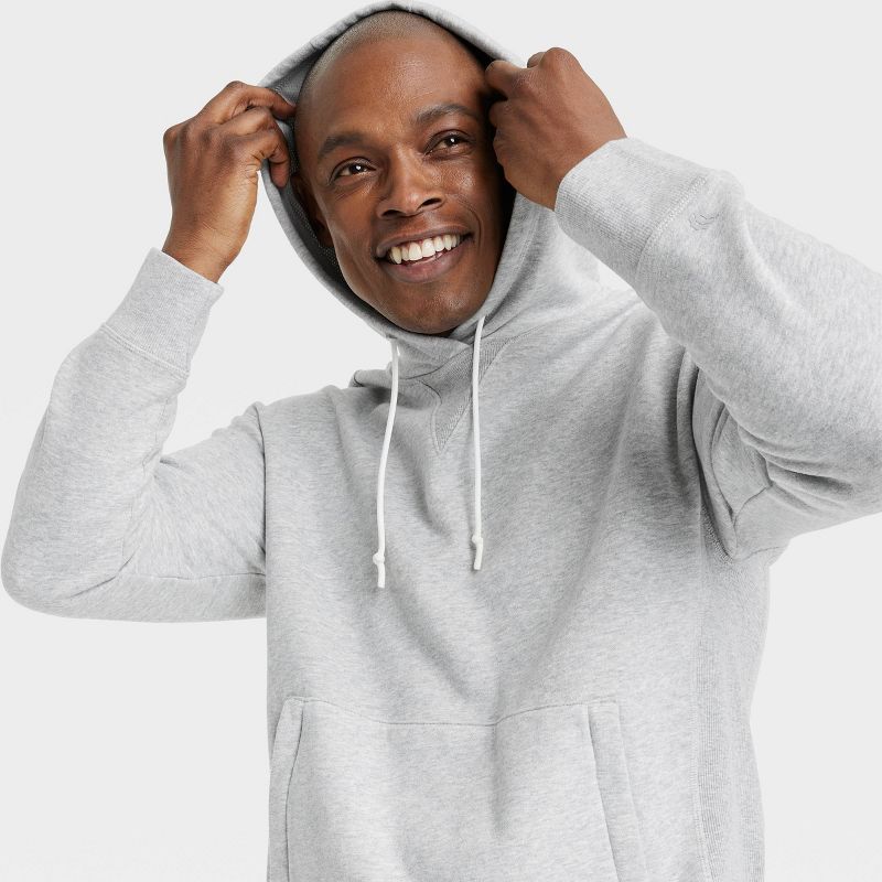 Men's Cotton Fleece Hooded Sweatshirt - All In Motion™, 3 of 8