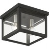 Livex Lighting Milford 2 - Light Flush Mount in  Black/Brushed Nickel - 3 of 4