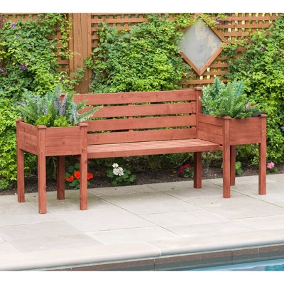 38" H Novelty Wood Planters - Brown - Leisure Season