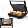 Heynemo Panini Press Sandwich Maker: Electric Panini Press Grill with Locking Lid, Indoor Panini Maker with Nonstick Plates Double-sided Grill - 2 of 4
