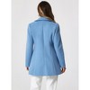 INSPIRE CHIC Women's Christmas Peter Pan Collar Double Breasted Long Trench Winter Pea Coat - 4 of 4