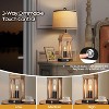 Aortzio Set of 2 Farmhouse Table Lamps,Bedside Lamp with 2USB&Nightlight,3-Way Dimmable - 4 of 4