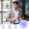 Unique Bargains Silk Alloy Created Camellia Flower Lapel Pin for Men Suit 2 x 1.3 inch 16 Pcs - 4 of 4