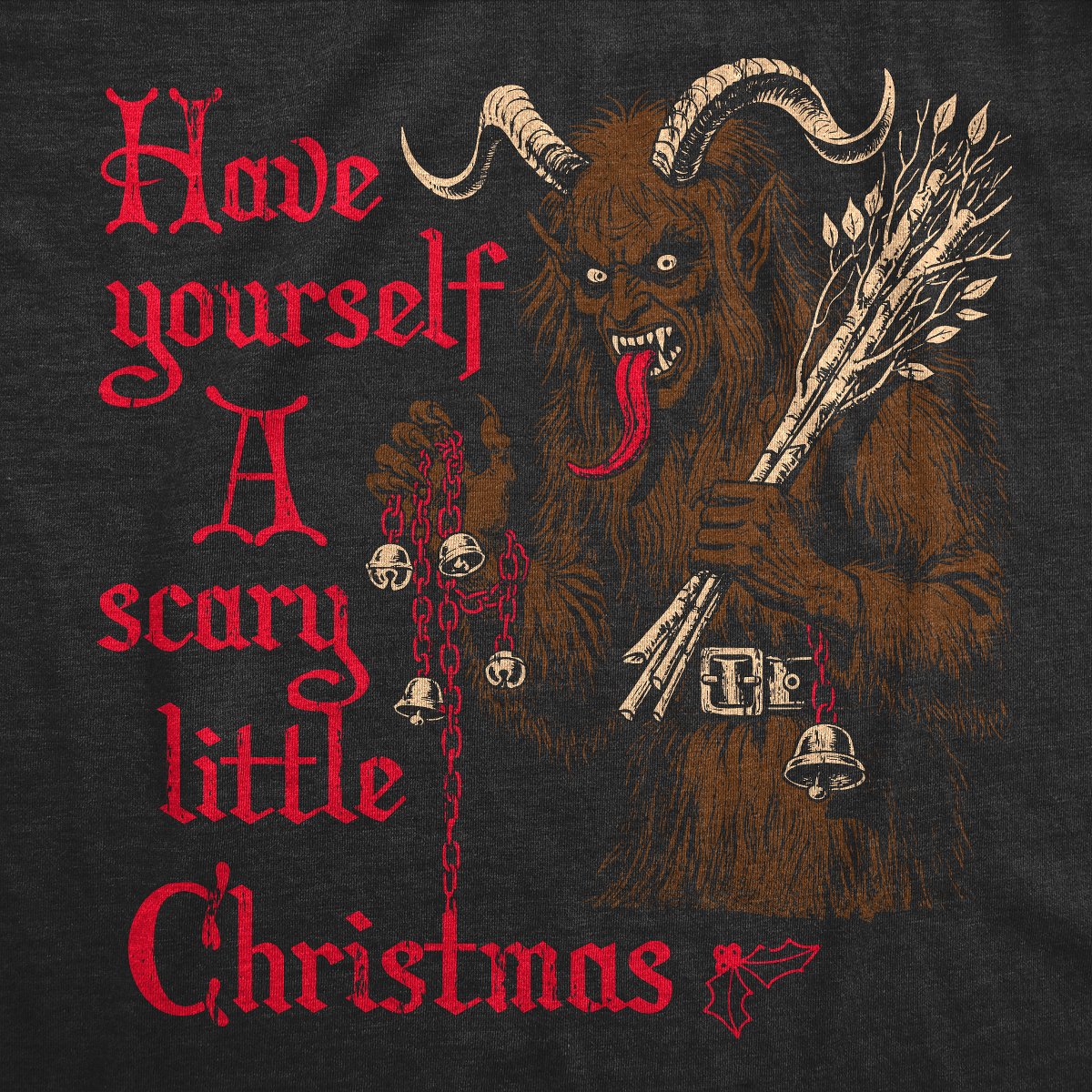 Мужские футболки Crazy Dog T-Shirts, Inc. Mens Funny T Shirts Have Yourself A Scary Little Christmas Sarcastic Krampus Graphic Novelty Tee For Men - Crazy Dog Men's T Shirt Gift For L — фото 2