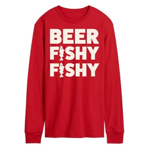 Men's - Instant Message - Beer Fishy Fishy Long Sleeve Graphic T-Shirt - 1 of 4