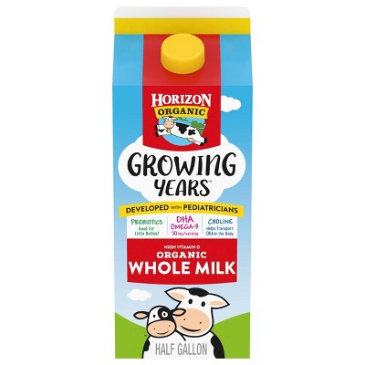 Horizon Organic Growing Years Whole DHA Omega-3 Milk - 0.5gal