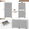 Aheaplus Closet Storage Cabinet 2 Set with 6 Drawers, Night Stand with Storage, 6-Drawers Dressers - 4 of 4