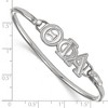 Black Bow Jewelry Sterling Silver Theta Phi Alpha Greek Life Bangle Bracelet 7 Inch - 2 of 3