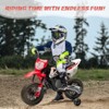 12V Electric Dirt Bike, Kids Electric Motorcycle with 25W*2 Motor, Twist Grip Throttle, Training Wheels, Spring Suspension - 4 of 4