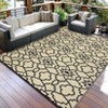 Outdoor Modern Stripe Reversible Woven Plastic Straw Rug for Camping Garden Backyard Decor Waterproof Erasable Portable Large Area Rugs Picnic Mat - 2 of 4