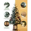 3 Ft Prelit Premium Snow Flocked Artificial Christmas Tree with 8 Mode Warm White Led - 4 of 4