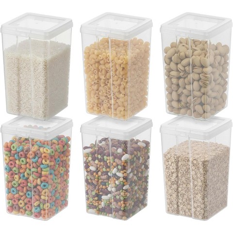 IRIS 2.7 Qt Food Storage Containers with Flip-Top Lid, Stackable Pantry & Kitchen Containers, Clear, 6Pk