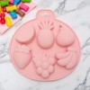 Unique Bargains Candy Mould 6-Cavity Mixed Fruit Shapes Candy Mould Hand Wash 6.46"x6.38"x0.91" 1 Pc - 2 of 4