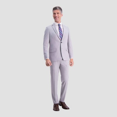 Haggar H26 Men's Slim Fit Premium Stretch Suit Jacket - Light Gray
