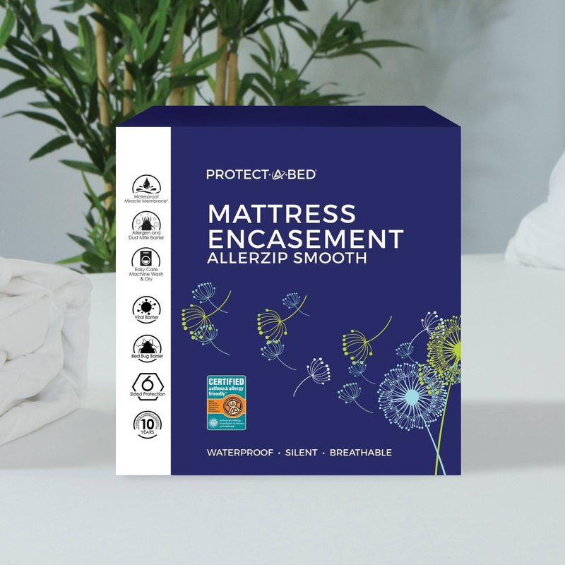 AllerZip Smooth Mattress Encasement with Allergen & Viral Protection - Protect-A-Bed, 6 of 10