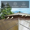 Gloweer Outdoor Hardtop Aluminum Gazebo Permanent with Polycarbonate Double Roof, with Curtain and Net - 2 of 4