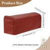 Unique Bargains PU Leather Anti-Slip Stretch Couch Arm Slipcovers 2 Pcs - 2 of 4