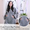 Catalonia Woman Cute Animal Prints Fleece Blanket Hoodie Sweatshirt, Oversized Wearable Blanket for Adults and Teen, Christmas Cozy Gift Woman Wife - 3 of 4