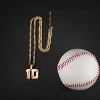Baseball Number Necklace for Men Jersey Number Necklace with Stainless Steel Gold Plated Chain & Baseball Charm Pendant - 3 of 4