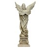 Roman 48" Angel Holding Wreath Resin Outdoor Garden Statue Gray - 4 of 4