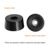 Unique Bargains Rubber Non Slip Shock Absorption Durable Furniture Pads Black - 3 of 4
