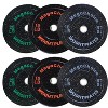 Rubber Weight Plates High Elasticity Granular Texture 2 Inch Inner Diameter 45 cm Diameter Black and Blue Speckled Barbell Plates - 3 of 4