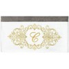 Linum Home Textiles 100% Turkish Cotton MONICA Gold Thread 2PC Embellished Bath Towel Set - 3 of 3