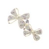 Unique Bargains Double Butterfly Rhinestones French Barrette Hair Clips Purple 1 Pc - 4 of 4