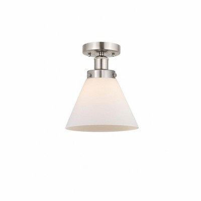 Cone - 1 Light Semi-Flush Mount In Industrial Style-9.75 Inches Tall and 7.75 Inches Wide