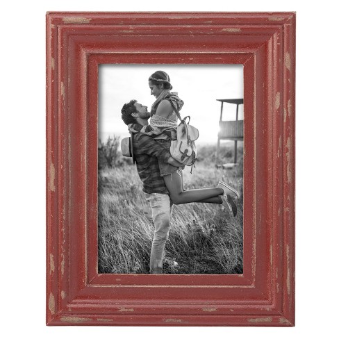 Red 8 X 10 Inch Decorative Distressed Wood Picture Frame Foreside Home Garden Target