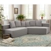 GDFStudio Rhea 132'' 2-Seater Modern Teddy Fleece Sectional Sofa with 6 Cushions - 2 of 4