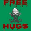 Junior's Design By Humans Free Hugs Evil Scary Grim Reaper Halloween Gift By pipetro T-Shirt - 2 of 3