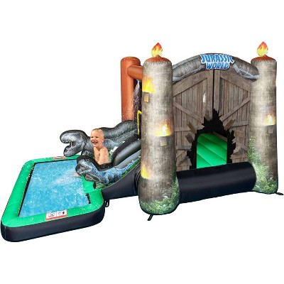 Jurassic World Inflatable Bounce House with Water Slide and Pool