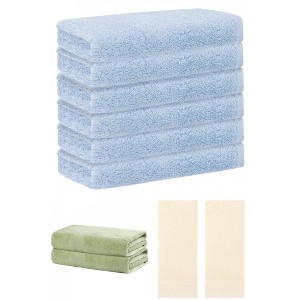 REGALWOVEN Striped Soft Absorbent Bathroom Cotton Towel Set 3 Pcs - 1 of 4