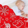 DSANE Christmas Red Christmas Throw Blanket Soft Fleece Christmas Blanket Cozy Flannel Throw for Couch Bed - 4 of 4