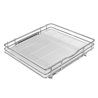 Lynk Professional Slide Out Vertical 12.25" Single Metal Spice Rack Silver: Kitchen Cupboard Organizer, Pull Out Storage — фото 5