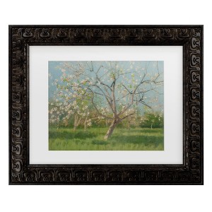 Trademark Fine Art - Laszlo Mednyanszky Orchard trees in blossom, 1900-10 Matted Framed Art - 1 of 4
