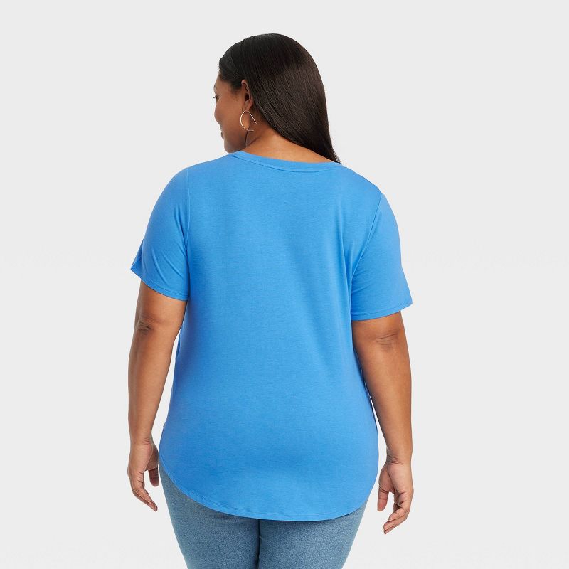 Women's Short Sleeve Relaxed Scoop Neck T-Shirt - Ava & Viv™, 2 of 4