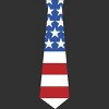 Design By Humans July 4th Patriotic American Flag Tie By FreshDressedTees Tank Top - 2 of 2