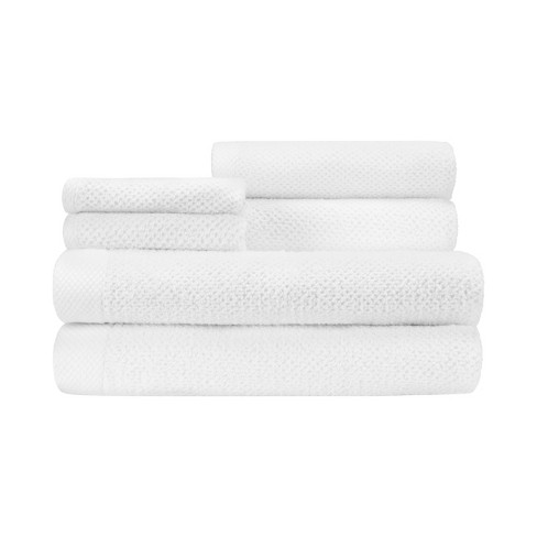 Taupe Gray White Stripe NEW Caro Home Seychelles 3 Piece Bath Towel Set 