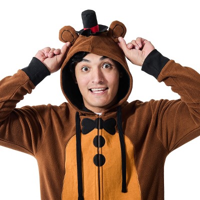Five Nights At Freddy's Freddy Fazbear Long Sleeve Men's Brown Cosplay Hoodie