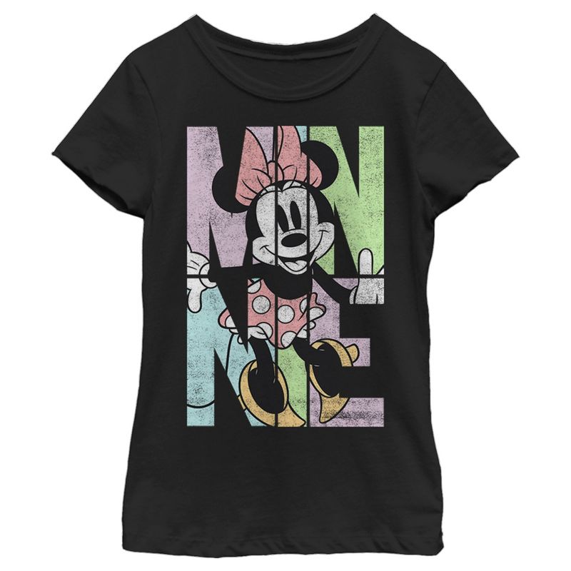 Girl's Disney Minnie Panels T-Shirt, 1 of 5