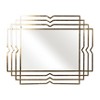 Mirror Metal Glass Iron Geometric Layered Frame 40" Gold Finish Wall Decor for Home Office Bedroom Living Room - 4 of 4