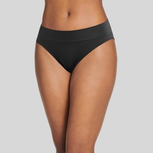 Jockey Generation™ Women's Recycled Seamfree Ribbed Bikini Underwear -  Black L