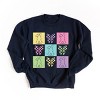 Simply Sage Market Checkered Bunny Outline Coquette Sweatshirt - 2 of 4