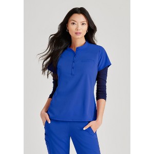 Barco Unify Women's Mission Single Pocket Collar Tuck In Scrub Top - 1 of 4
