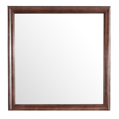 GlasFlength Decorative Wall Mirrors Contemporary Framed Mirror with Warm Finish Simple Design for Modern Interiors Living, Beige, 38"*1"*38"